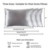 Hastings Home Satin Microfiber Pillowcases for Hair and Skin | 2-piece Standard Size Pillow Covers (Silver Gray) 420990ZKT